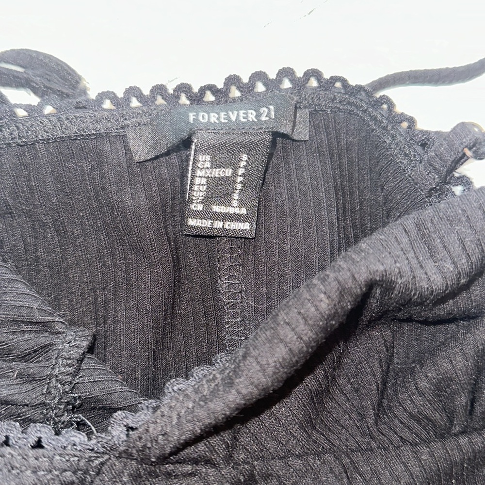 Forever 21 black ribbed bodysuit - Picture 3 of 3